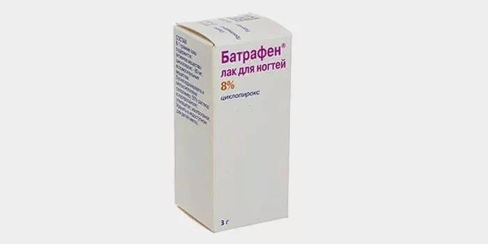 Батрафен – інструкція щодо застосування мазі і лаку, склад, протипоказання та відгуки