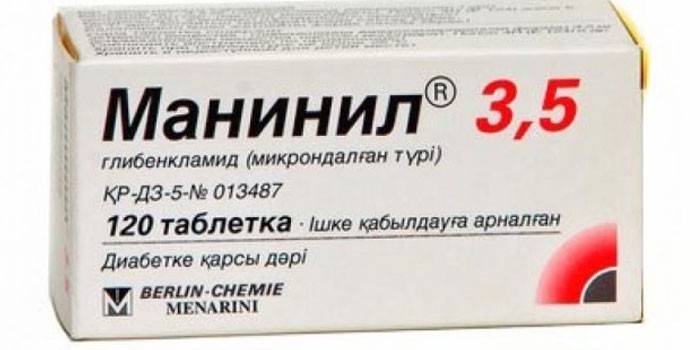 Манинил – інструкція із застосування, діюча речовина, дозування таблеток, протипоказання та відгуки