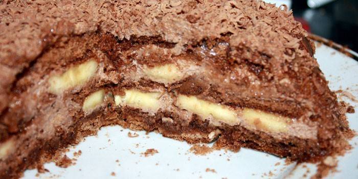 Банановий торт: покроково з фото